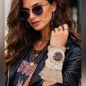 Boho Vintage Lace Wrap Bracelet